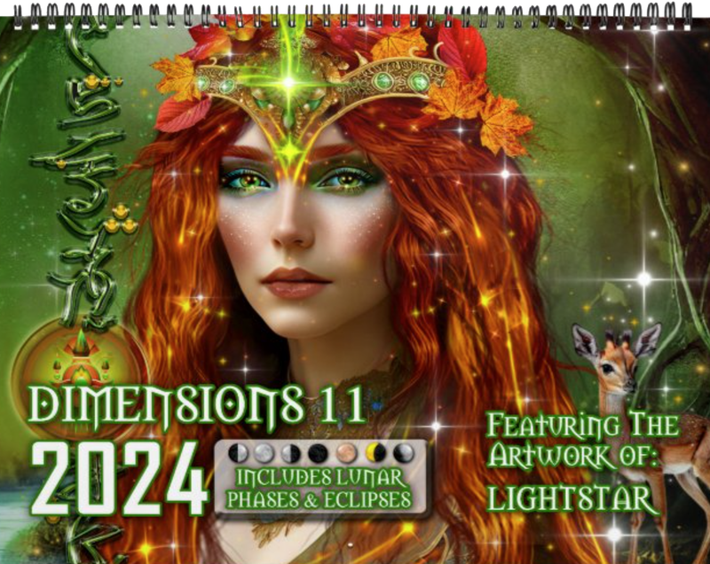 FRONT COVER 2024 Dimensions 11 Wall Calender By Lightstar