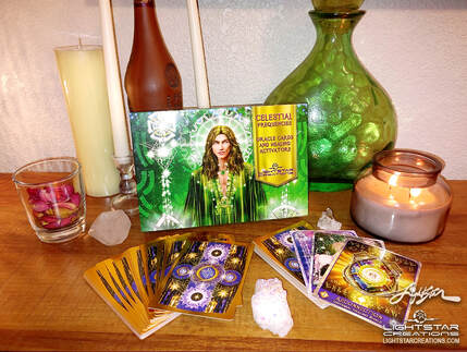 Celestial Frequencies Oracle Cards and Healing Activators By Lightstare